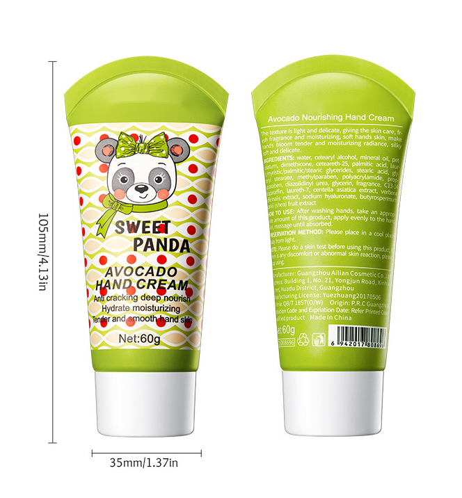 60g Avocado Nourishing and Tender Hand Cream, Improving Dryness, Cartoon Hand Cream Wholesale Supplier 458