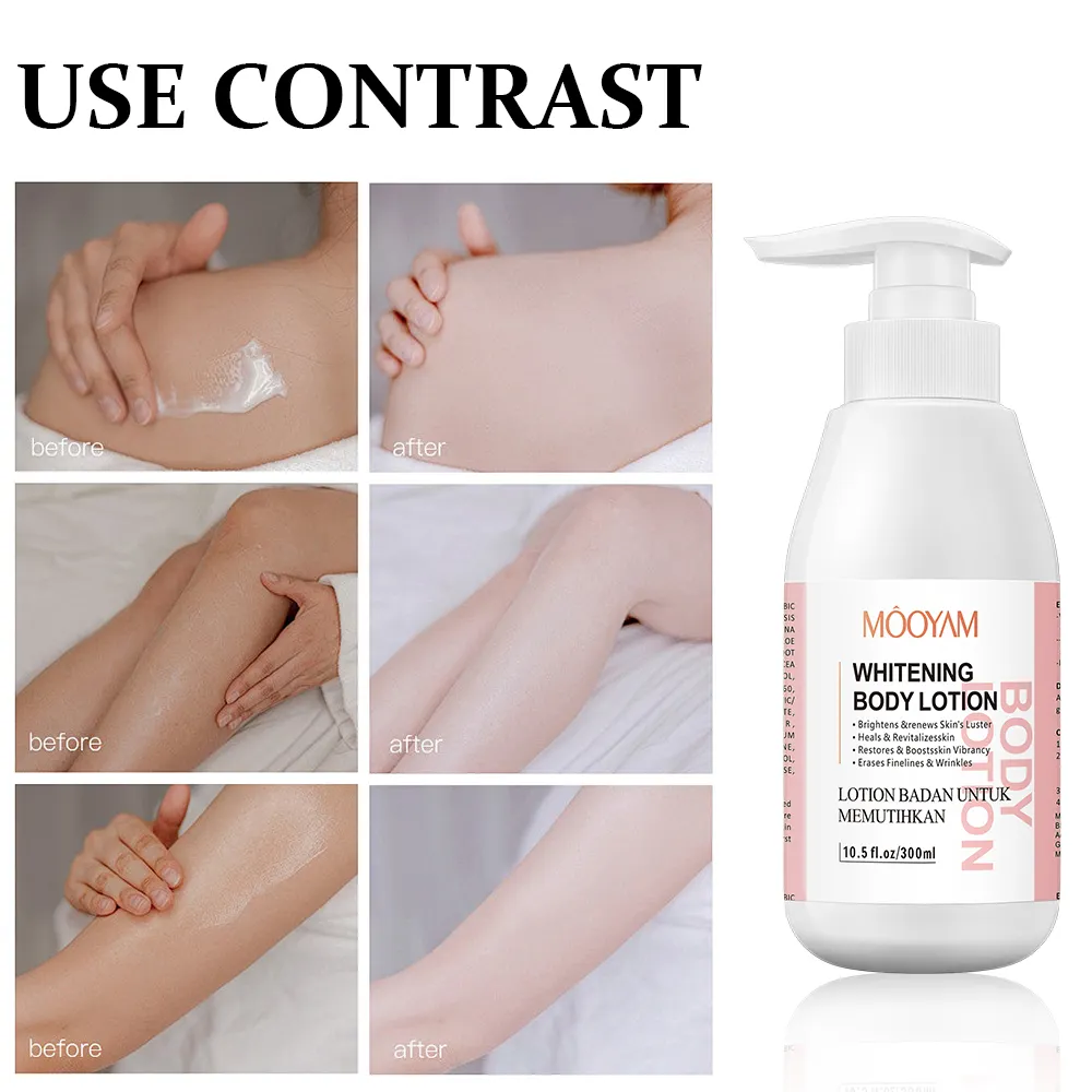 High Quality Wholesale Private Label Luxury Moisturizing Nourishing Lighteing Natural Skin Whitening Body Lotion 576