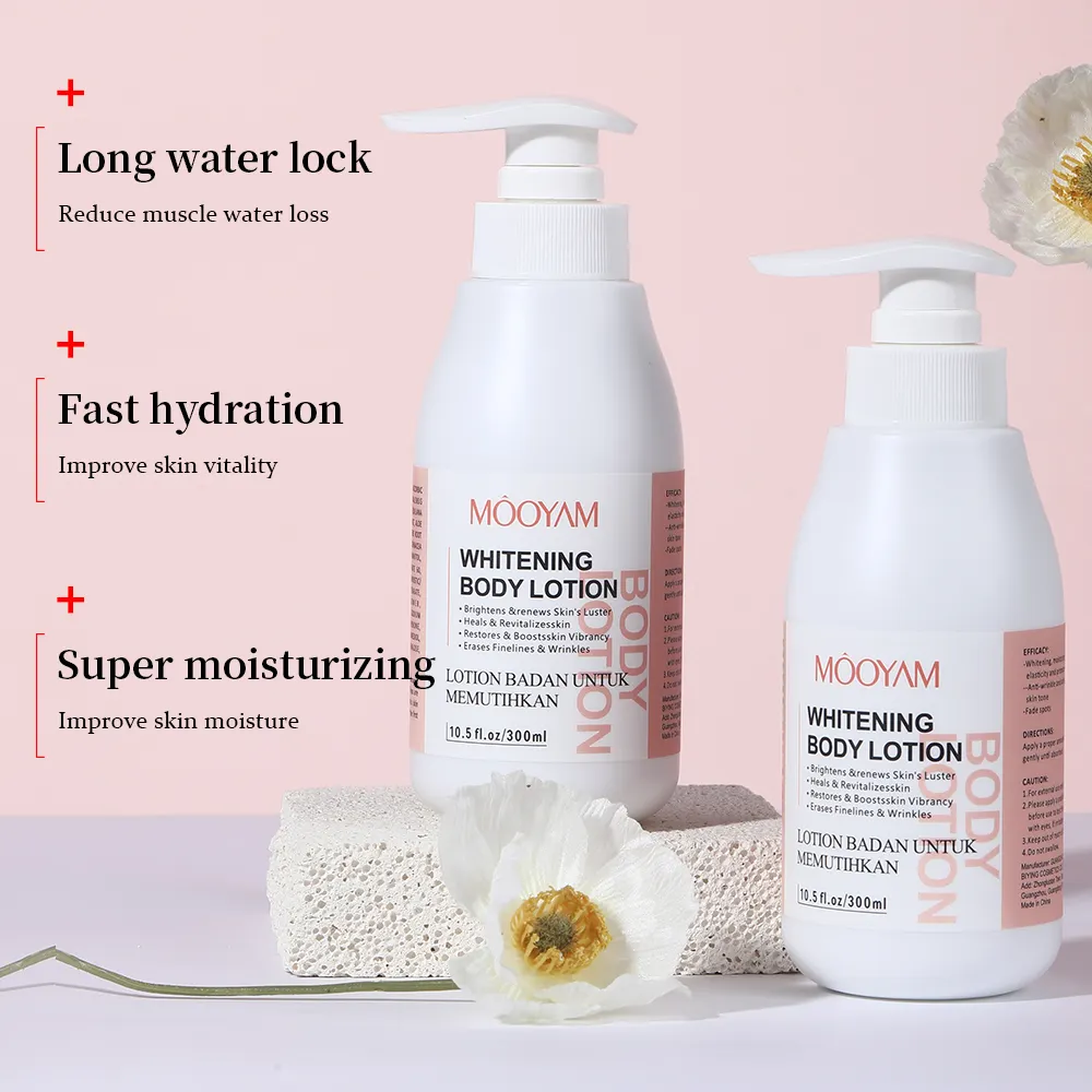 High Quality Wholesale Private Label Luxury Moisturizing Nourishing Lighteing Natural Skin Whitening Body Lotion 576
