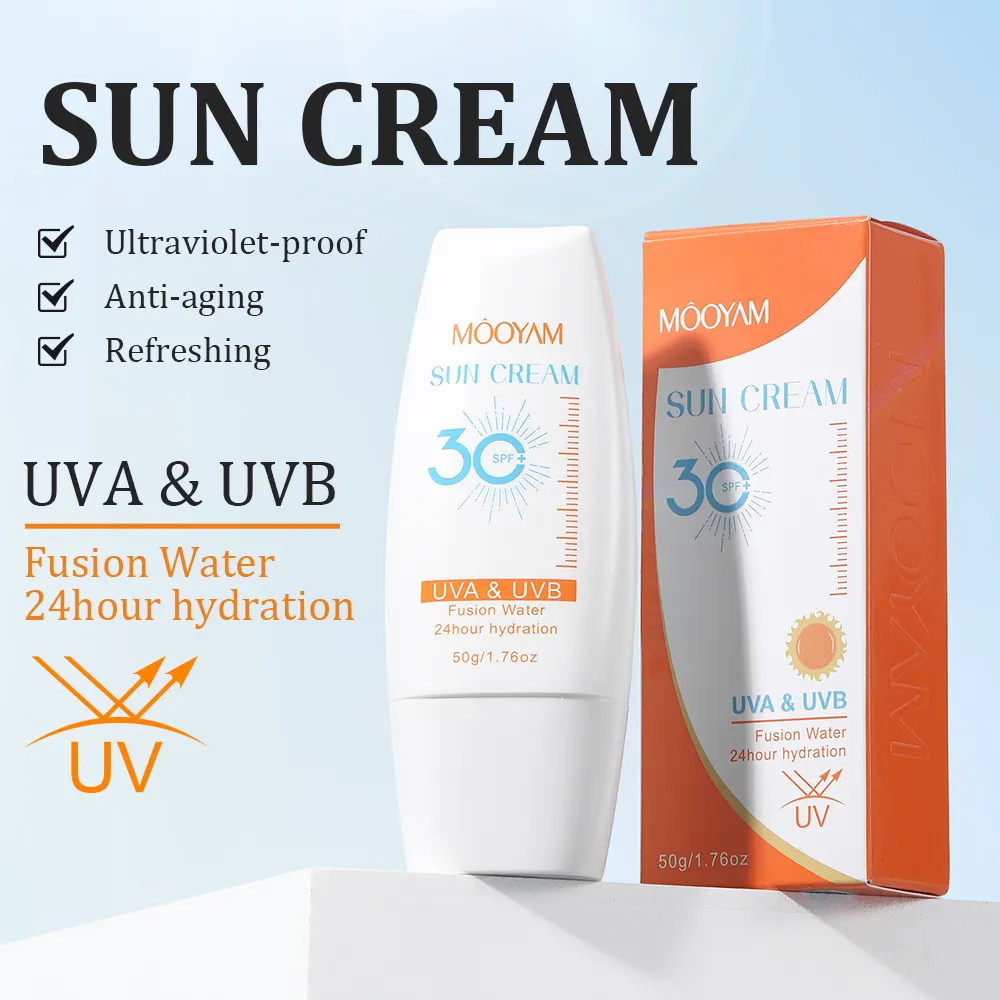 Private Label Sunscreen Cream Sulfate-free UV Protection & Whitening and Aloe Vera & Mineral Organic Ingredients Sunscreen 596