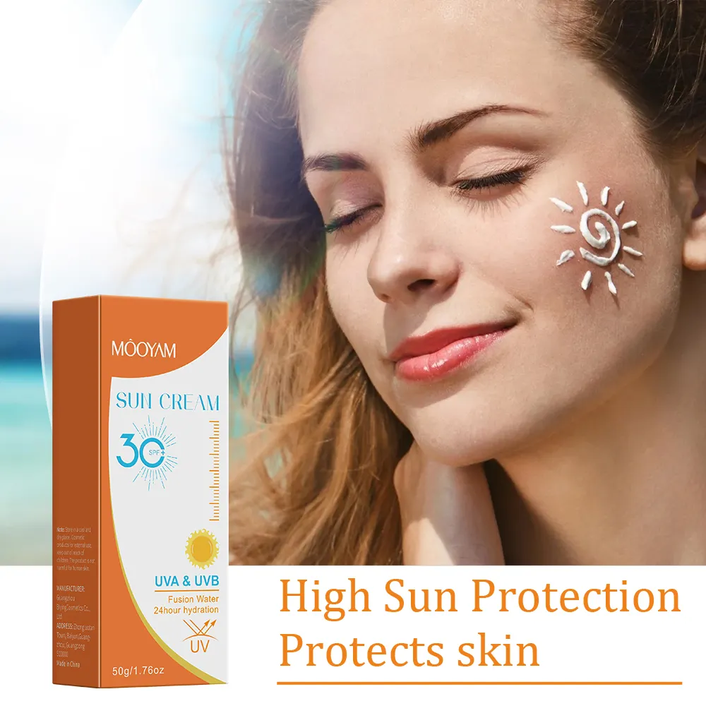 Private Label Sunscreen Cream Sulfate-free UV Protection & Whitening and Aloe Vera & Mineral Organic Ingredients Sunscreen 596