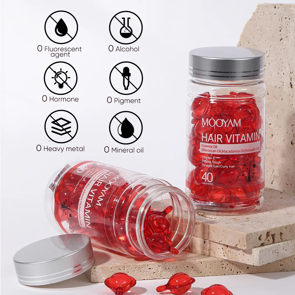 Natural Gummies Oil Capsule Softgel Hair Care Growth Oil Serum Vitamin Supplement Hair Treatment Vitamins Hair Capsules 618