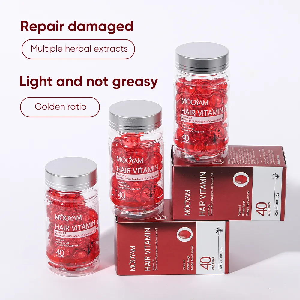 Natural Gummies Oil Capsule Softgel Hair Care Growth Oil Serum Vitamin Supplement Hair Treatment Vitamins Hair Capsules 618