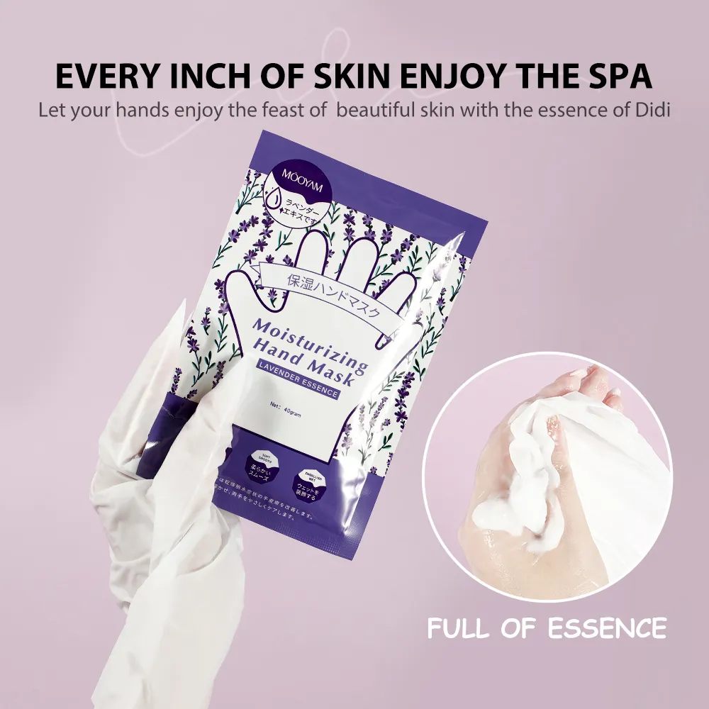 Private Label Natural Herbal Lavender Moisturizing Hand Mask Skin Repairing Whitening Nourishing Hand Mask 622