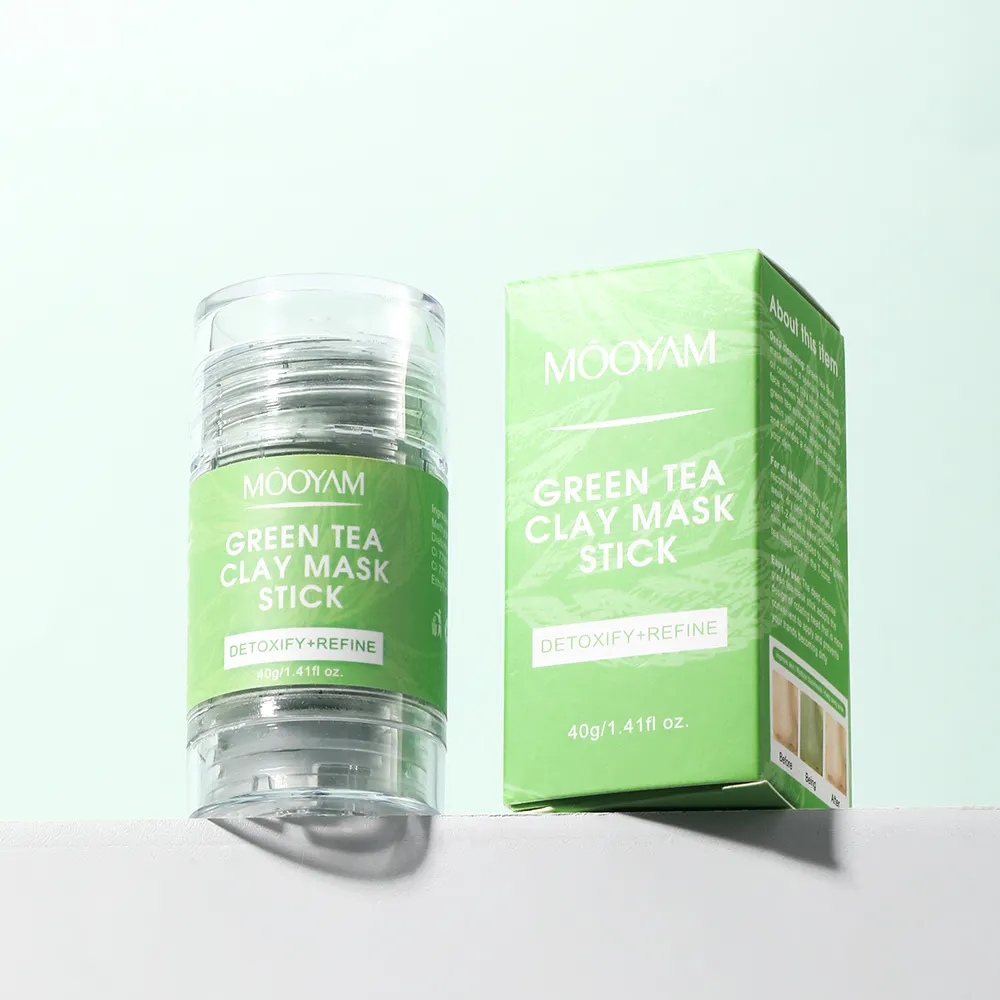 Wholesale Face Skin Care Cleansing Mask Purifying Clay Cream Face Mud Private Label Organic Green Tea Mask Stick 652