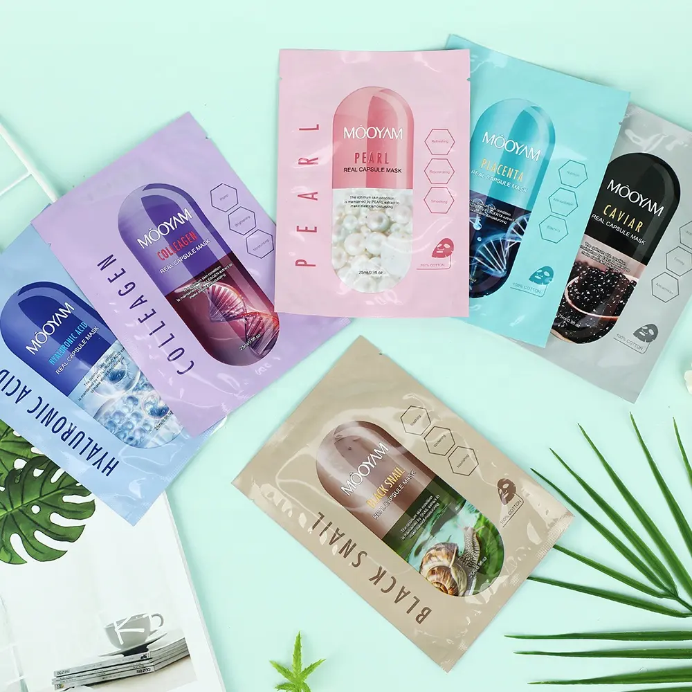 OEM Customized Caviar Capsule Moisturizing Facial Mask Deep Hydrating Capsule Facial Skin Care Snail Mask 666