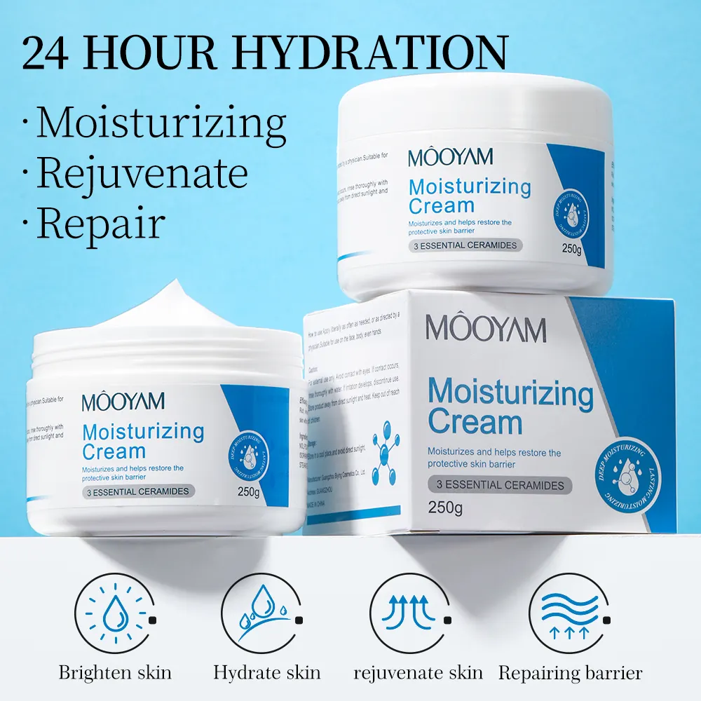 Private Label Organic Glowing Moisturizer Cream Face Anti Aging Brightening Whitening Hyaluronic Acid Face Cream 702