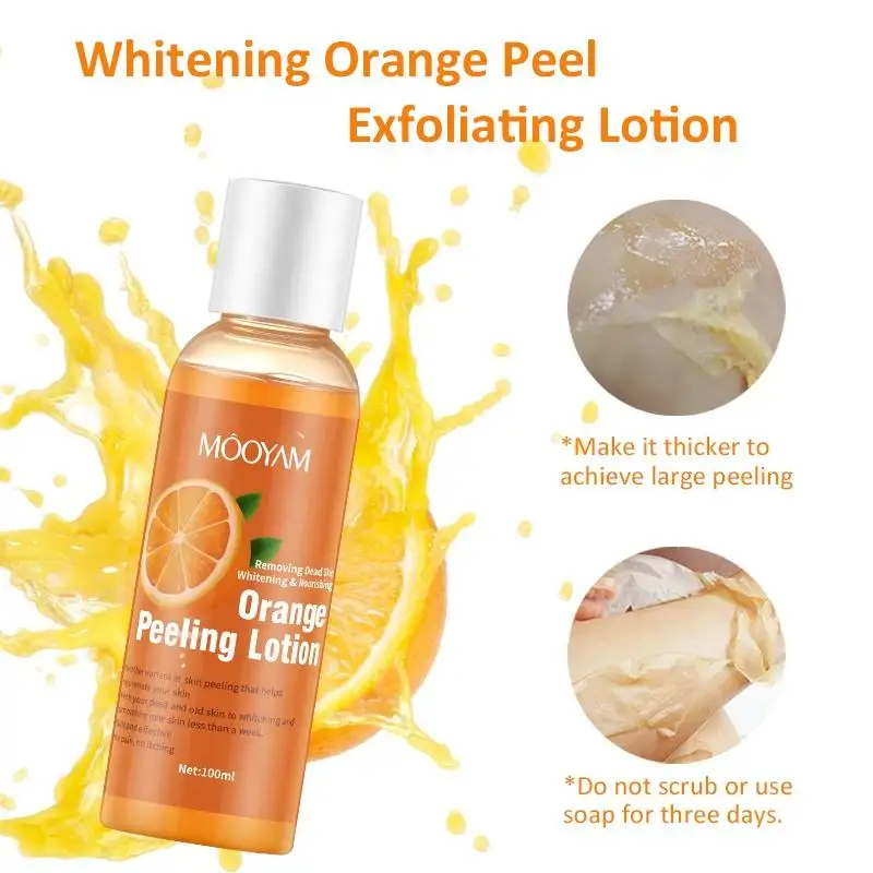 Removing Dead Skin Face Body Orange Whitening Exfoliating Instant Lightening Brightening Peeling Lotion 710