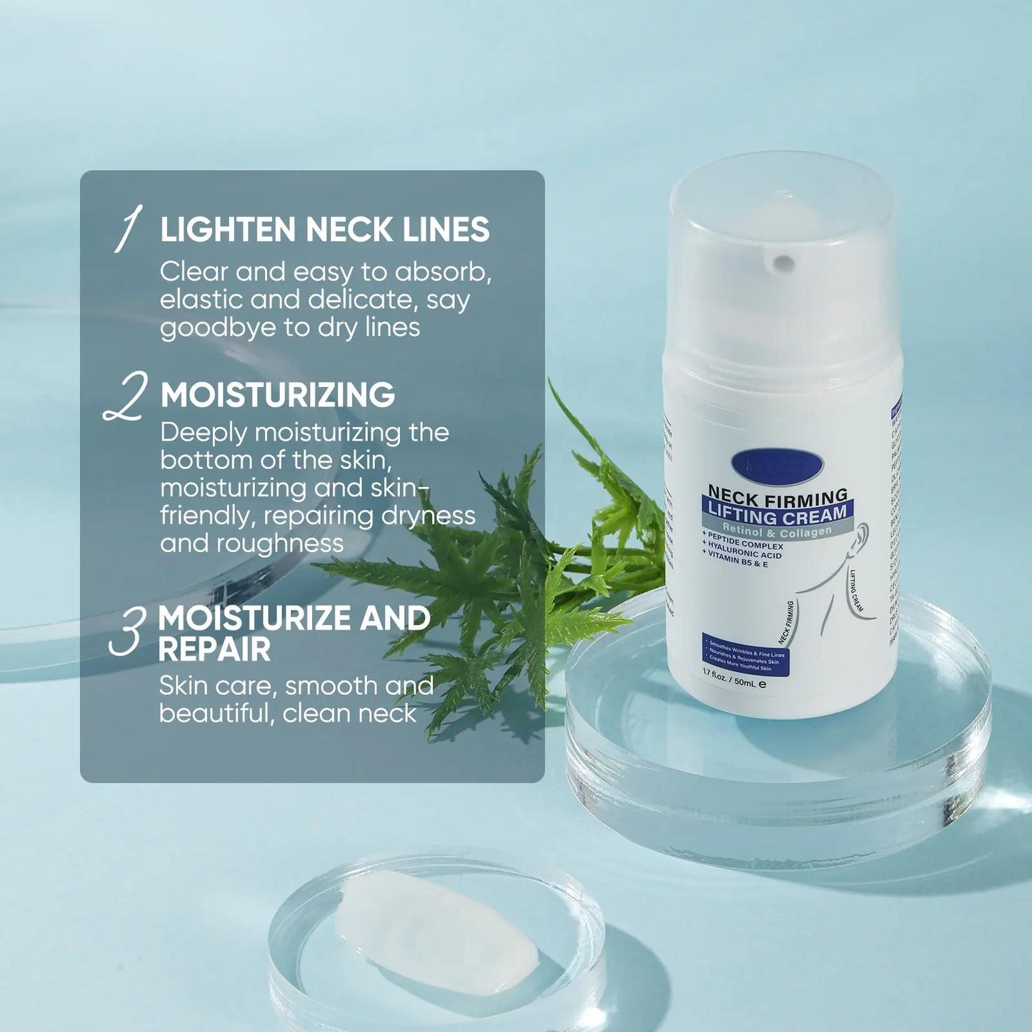 Private Label Natural Organic Firming Neck Cream Wrinkle Remover Anti-aging Whitening Moisturizing Retinol Neck Cream 732