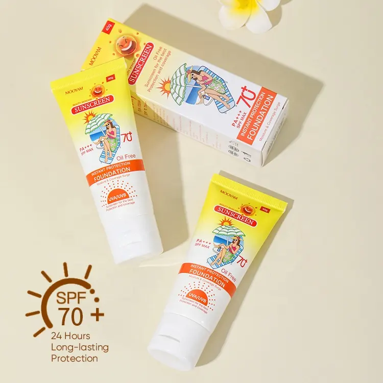 SPF70+ Sun Screen Organic Vegan Face Whitening Anti Aging Oil Free Sun Lotion Anti Uv Sunblock Sunscreen 906