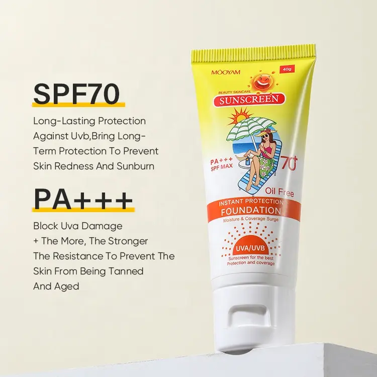 SPF70+ Sun Screen Organic Vegan Face Whitening Anti Aging Oil Free Sun Lotion Anti Uv Sunblock Sunscreen 906