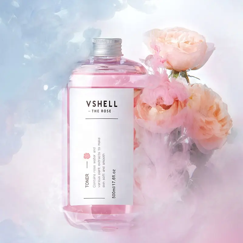 500ml Private Label Natural Organic Rosewater agua de rosas Facial Hydrating Skin Care Face Toner Rose Water for face 948