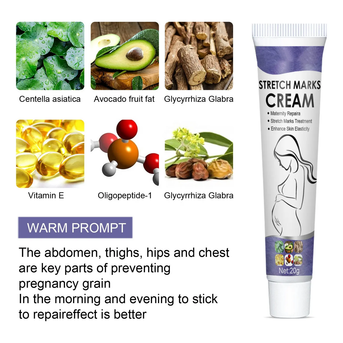 Wholesale Postpartum Stretch Mark Cream OEM Abdomen Thighs Leg Buttocks Chest Pregnancy Stretch Mark Removal Cream For Female 1002