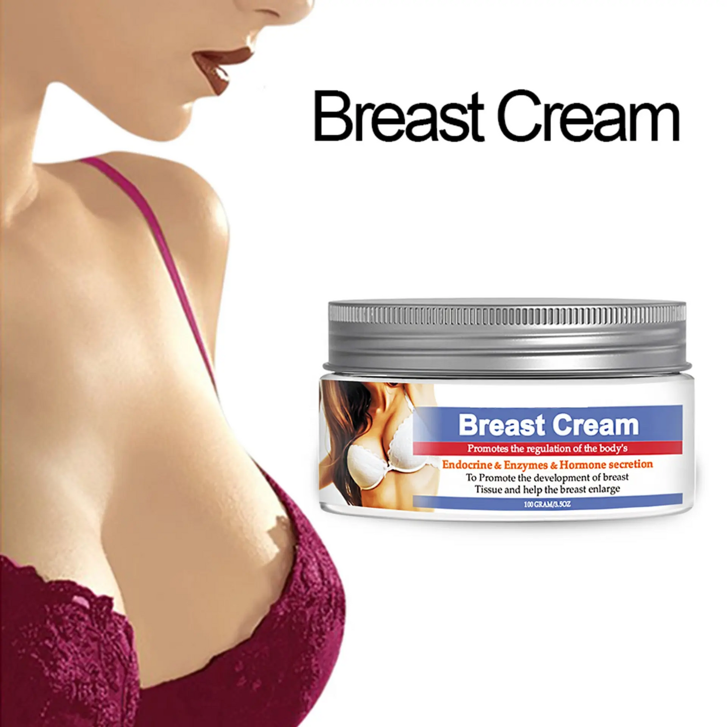 OEM ISO Natural Beauty Breast Enlarge Plump Firming Lifting Cream Effective Best Herbal Naturaful Breast Enhancement Cream 1005
