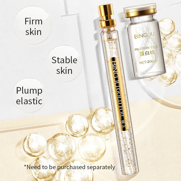 BINGJU Silk Protein Thread Lifts Tighten Collagen Thread 24K Serum Face Improves Dry Facial Anti-aging Anti Wrinkle Skin Care 1023