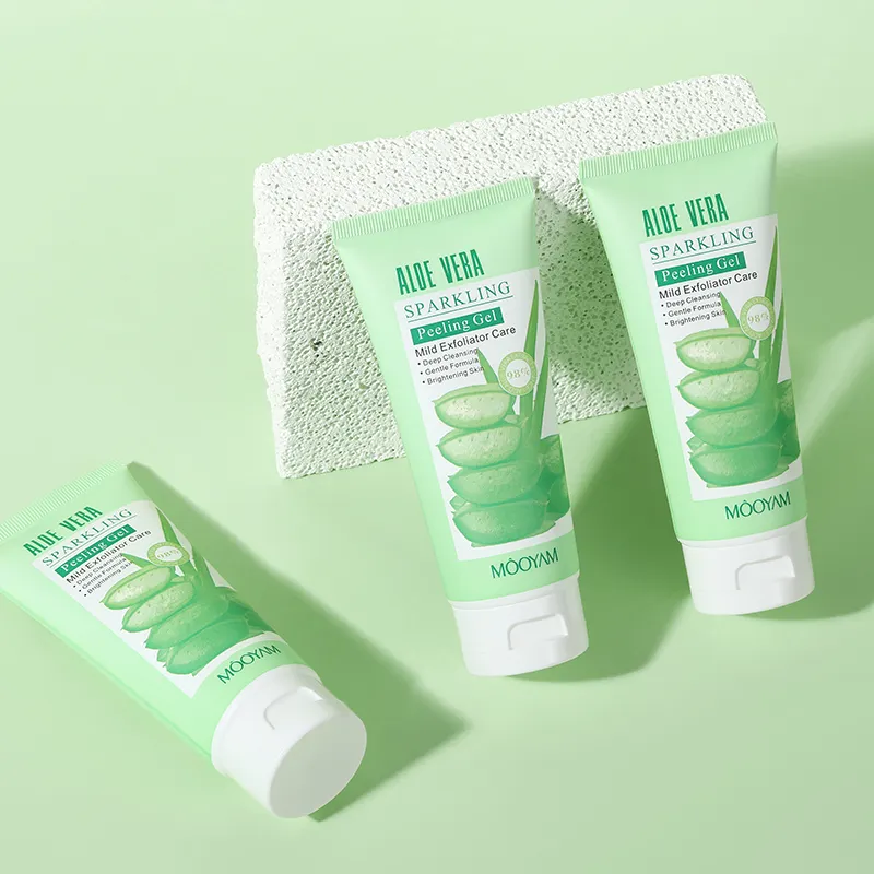 Private Label Exfoliating Aloe Sparkling Peeling Gel Dead Skin Removal Natural Deep Exfoliator Scrub Cleansing Peeling Gel 1029