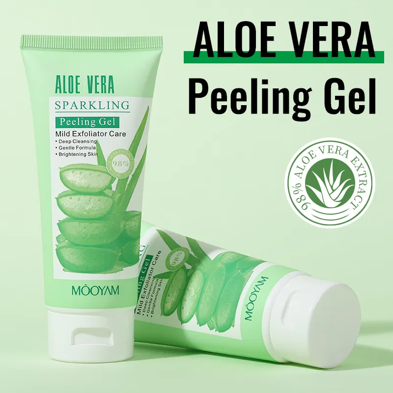 Private Label Exfoliating Aloe Sparkling Peeling Gel Dead Skin Removal Natural Deep Exfoliator Scrub Cleansing Peeling Gel 1029