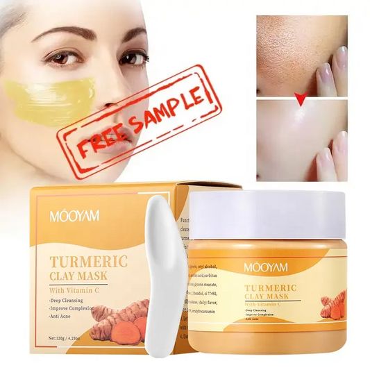 Private Label Turmeric Mud Facial Mask Skin Care Vitamin C Turmeric Clay Mask 1031
