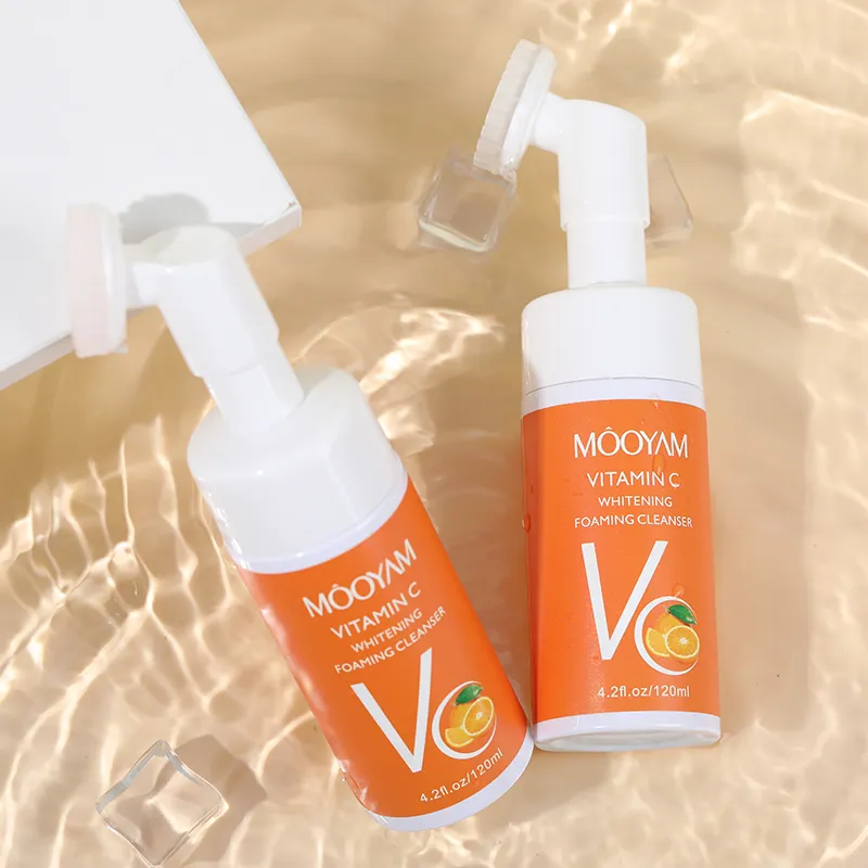 OEM wholesale skin brighten pore cleansing face cleanser oragnic face fomaing moisturizing vitamin c face wash 1050