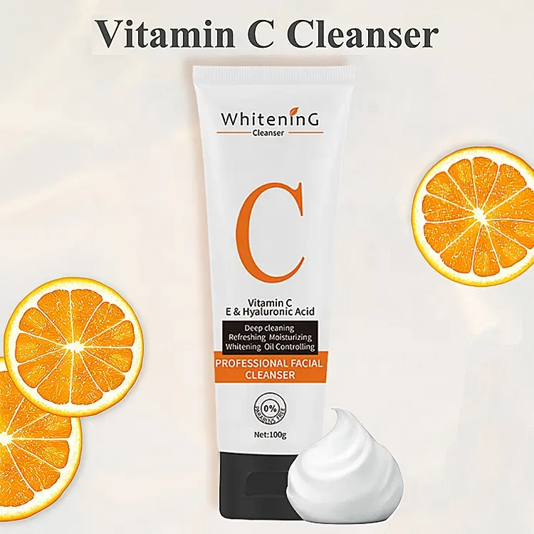 Private Label Skin Care Pore Cleanser Anti Acne Smoothing Brightening Whitening VC Wash Cleanser 1054