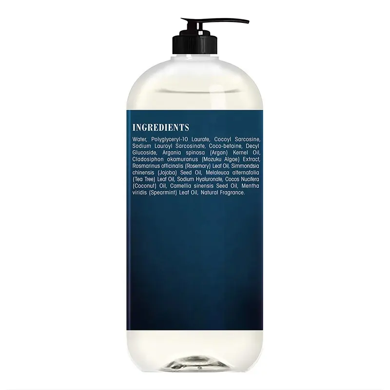 Pure Tea Tree Oil Face Wash Cleanser Acne Fighting Hydrating Liquid Face Soap Customized Own Logo Tea Tree Face Wash With Mint 1056