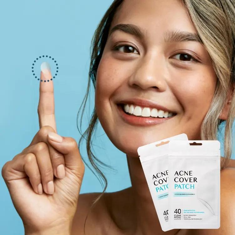 Private Label OEM Vegan Hydrocolloid Tea Tree Cica Herbal Extract Pimple Patch Spot Treatment Healing Acne Cover Pimple Patches 1065