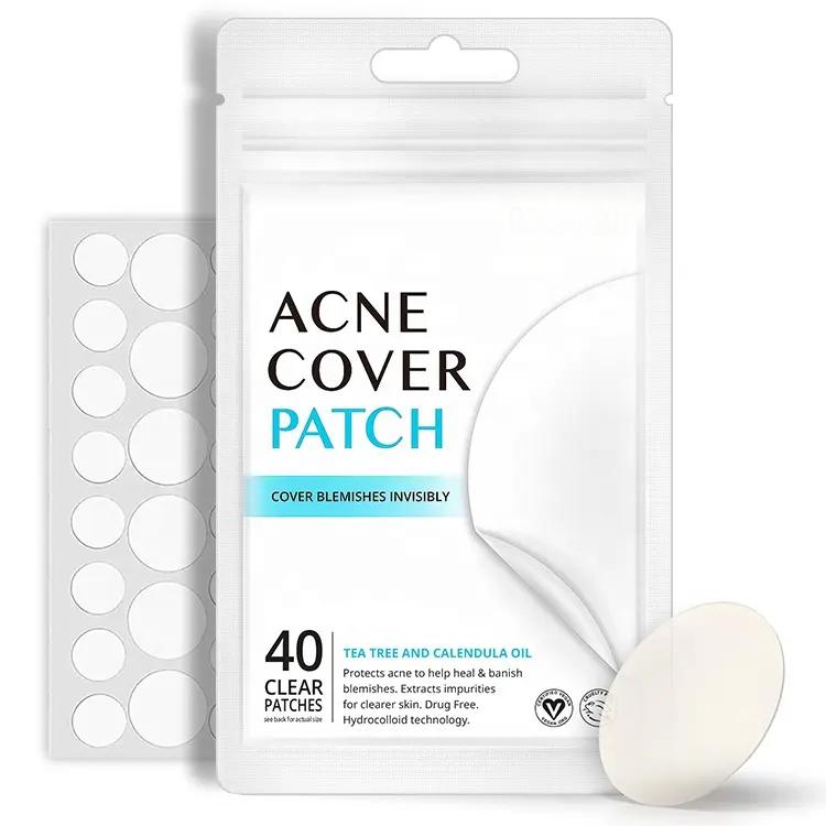 Private Label OEM Vegan Hydrocolloid Tea Tree Cica Herbal Extract Pimple Patch Spot Treatment Healing Acne Cover Pimple Patches 1065