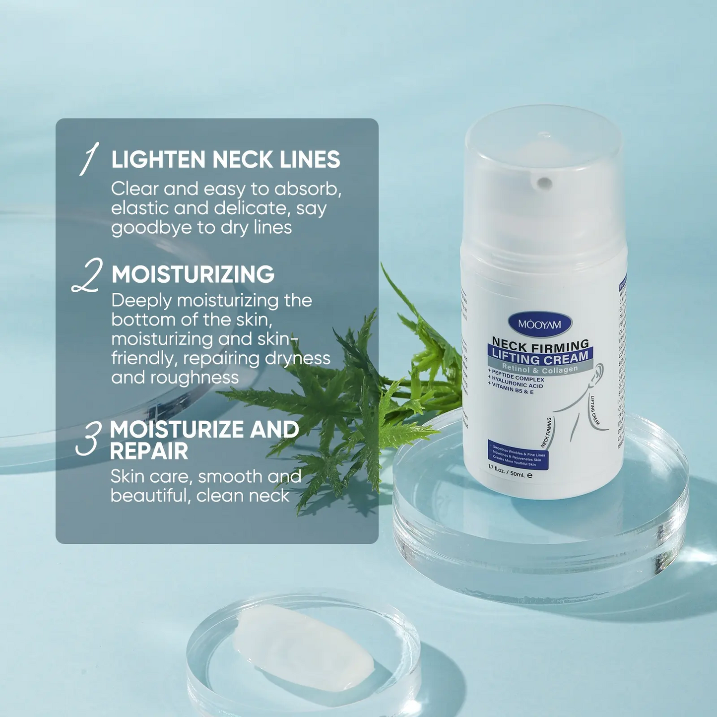 Private Label Natural Organic Firming Neck Cream Wrinkle Remover Anti-aging Whitening Moisturizing Retinol Neck Cream 1081