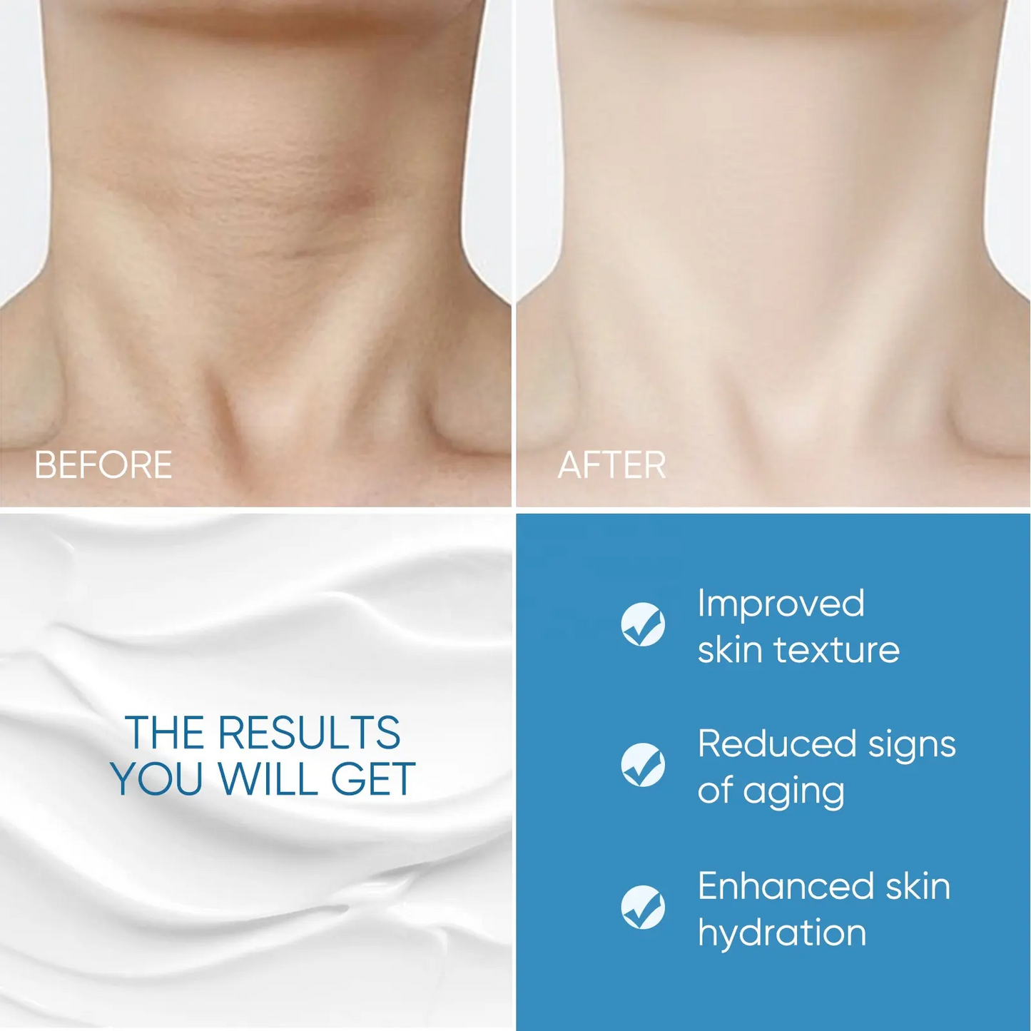Private Label Natural Organic Firming Neck Cream Wrinkle Remover Anti-aging Whitening Moisturizing Retinol Neck Cream 1081