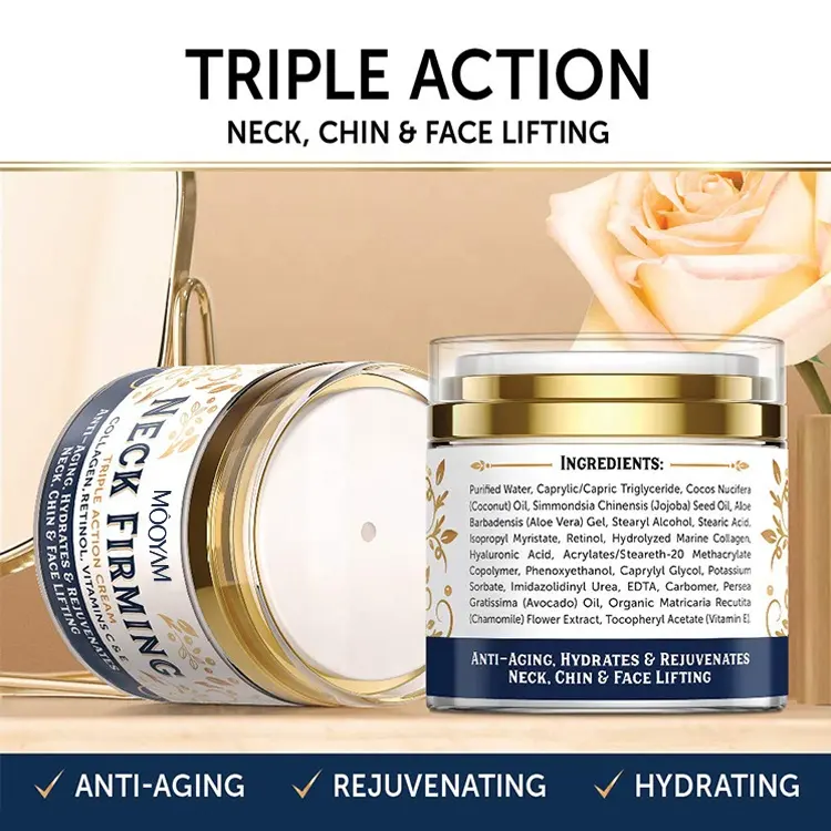Wholesale Private Label Natural Collagen Firming Rejuvenation Lifting Neck Cream 1121