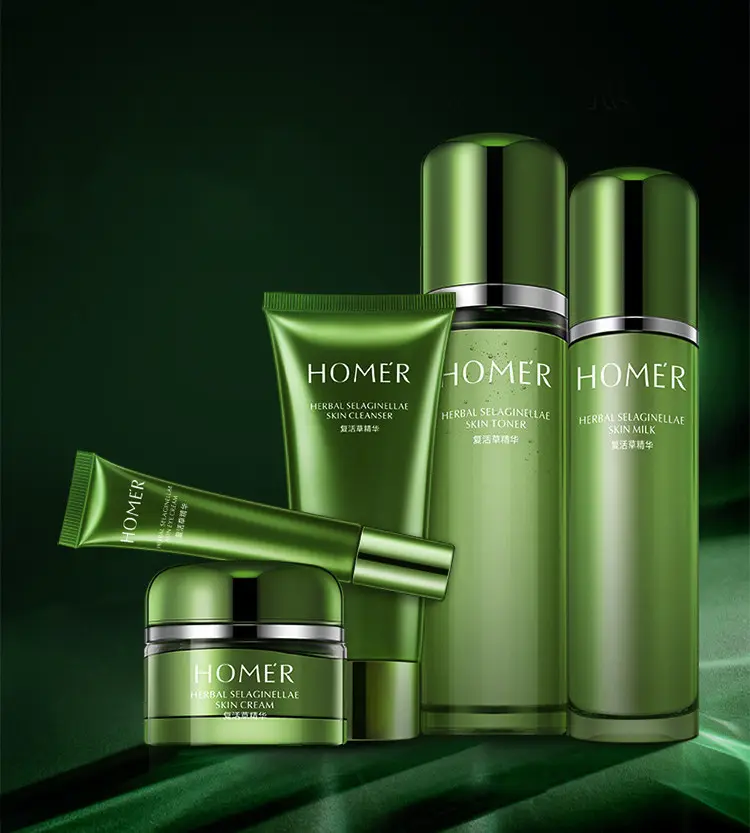 Herbal Skincareset Face Toner Essence Cream Lotion Anti-Aging Facial Cleanser Cosmetics Kit For All Skin 1125