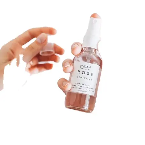 ISO OEM Botanical Extractor Hydrate and Glow 100% Organic Natural Skincare Kit Moisturizing Rose Water Spray Facial Toner 1128