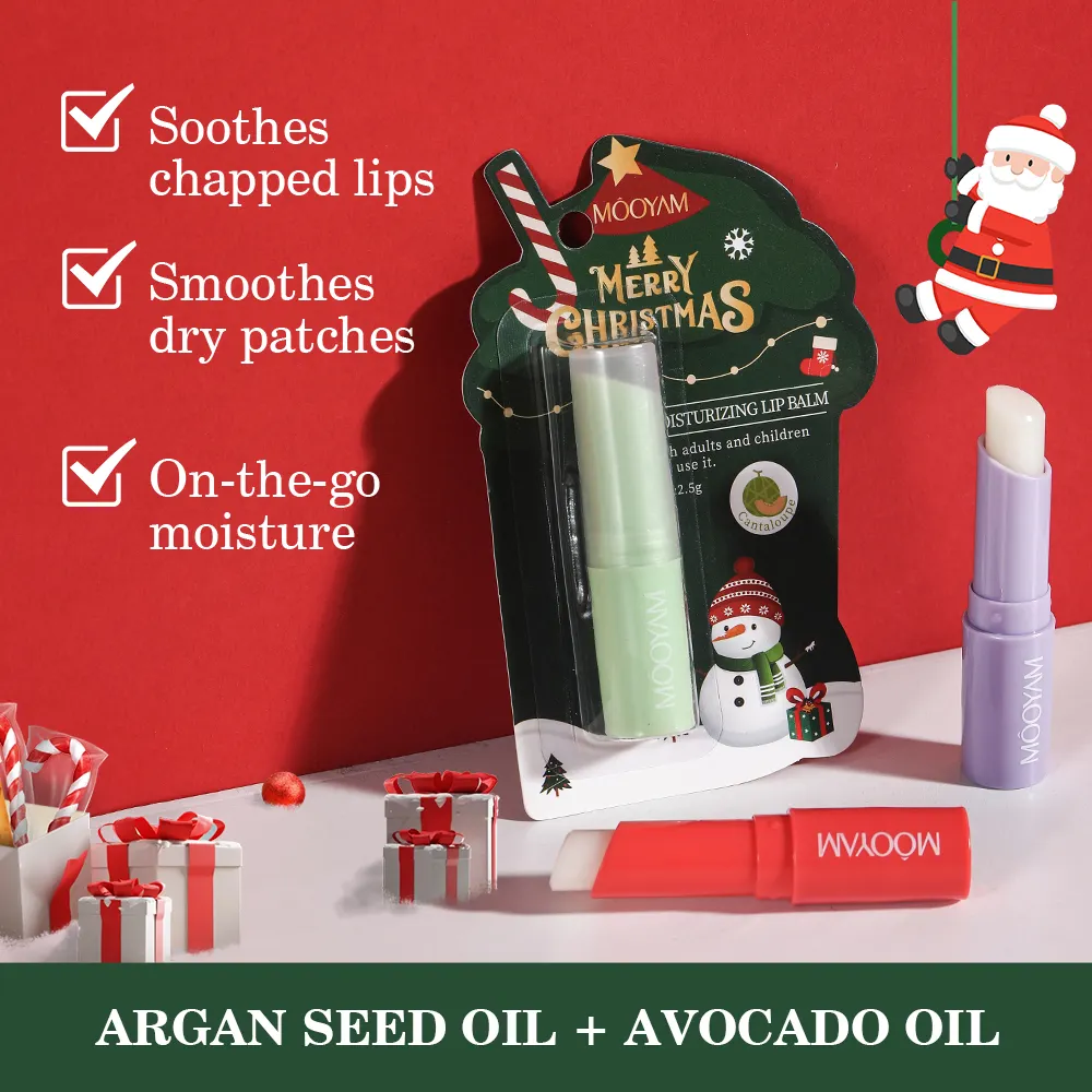OEM Lip Balm Moisturizing Anti-cracking Cosmetics Natural Christmas Grape Nourishing Repairing Lip Balm 1144