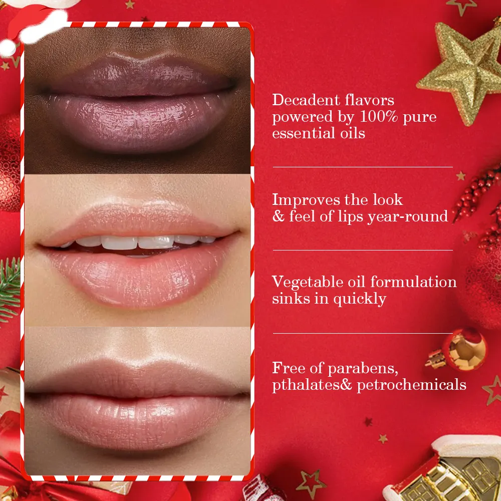OEM Lip Balm Moisturizing Anti-cracking Cosmetics Natural Christmas Grape Nourishing Repairing Lip Balm 1144