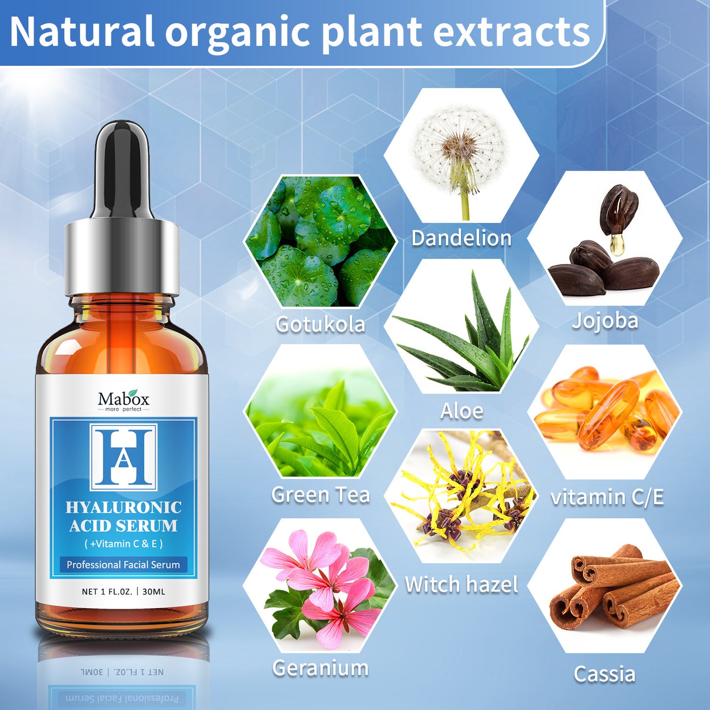 Wholesale Hyaluronic Acid Essence, Hydrating, Moisturizing, Delicate Essence, Small Molecule Hyaluronic Acid Stock Solution 309