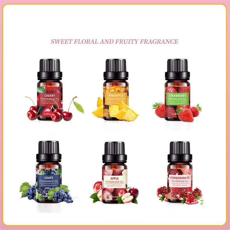 OEM & ODM Fruits Grape, Apple, Pineapple Strawberry, Cherry Pomegranate Fragrance Essential Oil Set 083