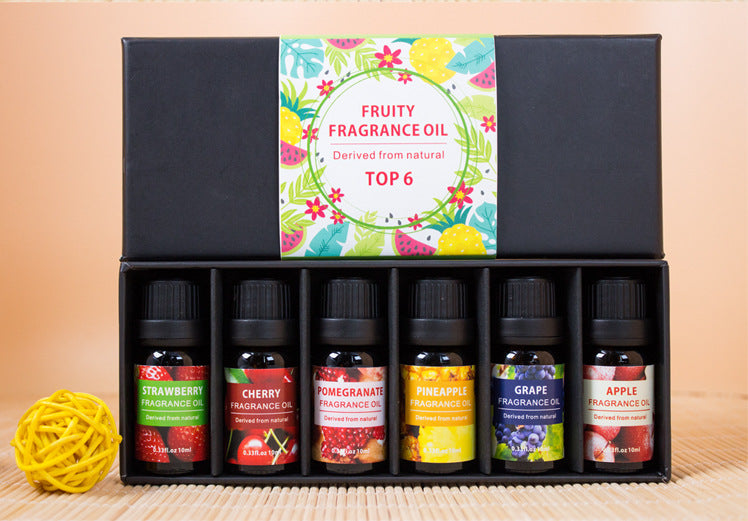 OEM & ODM Fruits Grape, Apple, Pineapple Strawberry, Cherry Pomegranate Fragrance Essential Oil Set 083