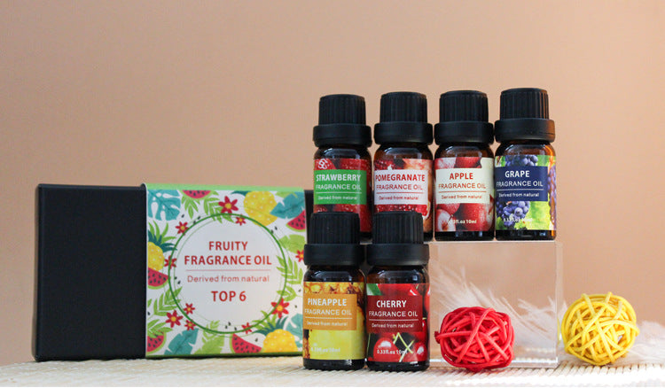 OEM & ODM Fruits Grape, Apple, Pineapple Strawberry, Cherry Pomegranate Fragrance Essential Oil Set 083