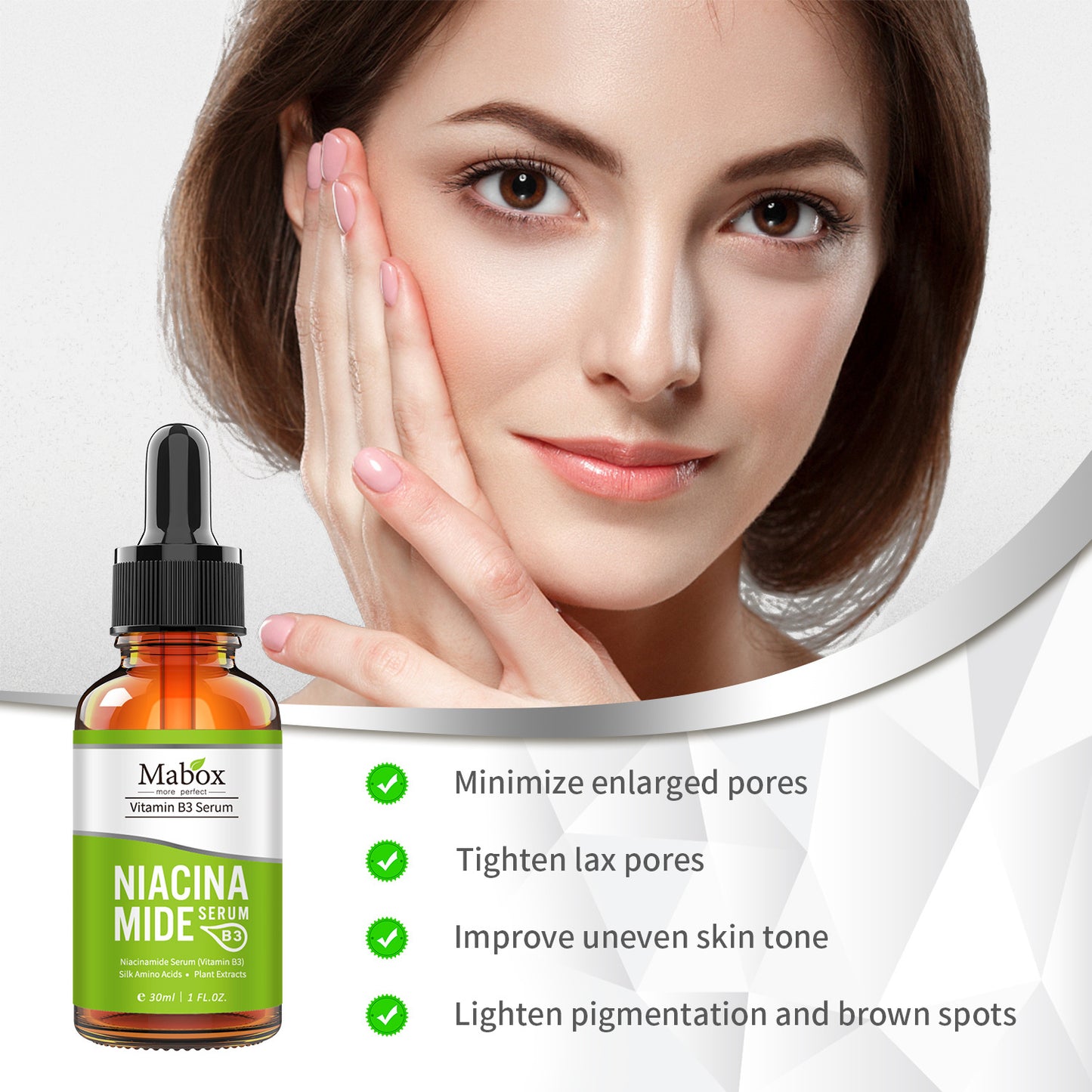 Customized Wholesale Niacinamide Liquid, Arbutin Essence, Moisturizing, Hydrating Vitamin B3, Hyaluronic Acid Serum 311