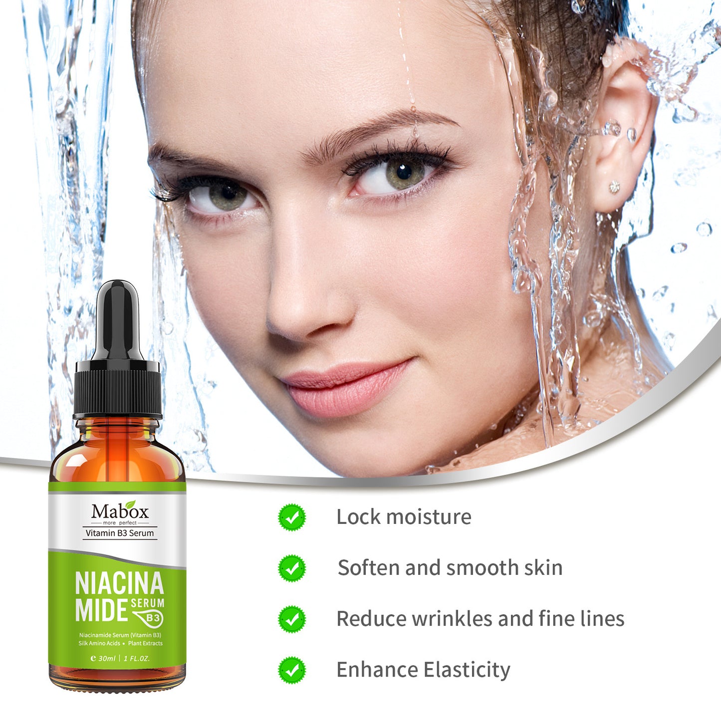 Customized Wholesale Niacinamide Liquid, Arbutin Essence, Moisturizing, Hydrating Vitamin B3, Hyaluronic Acid Serum 311