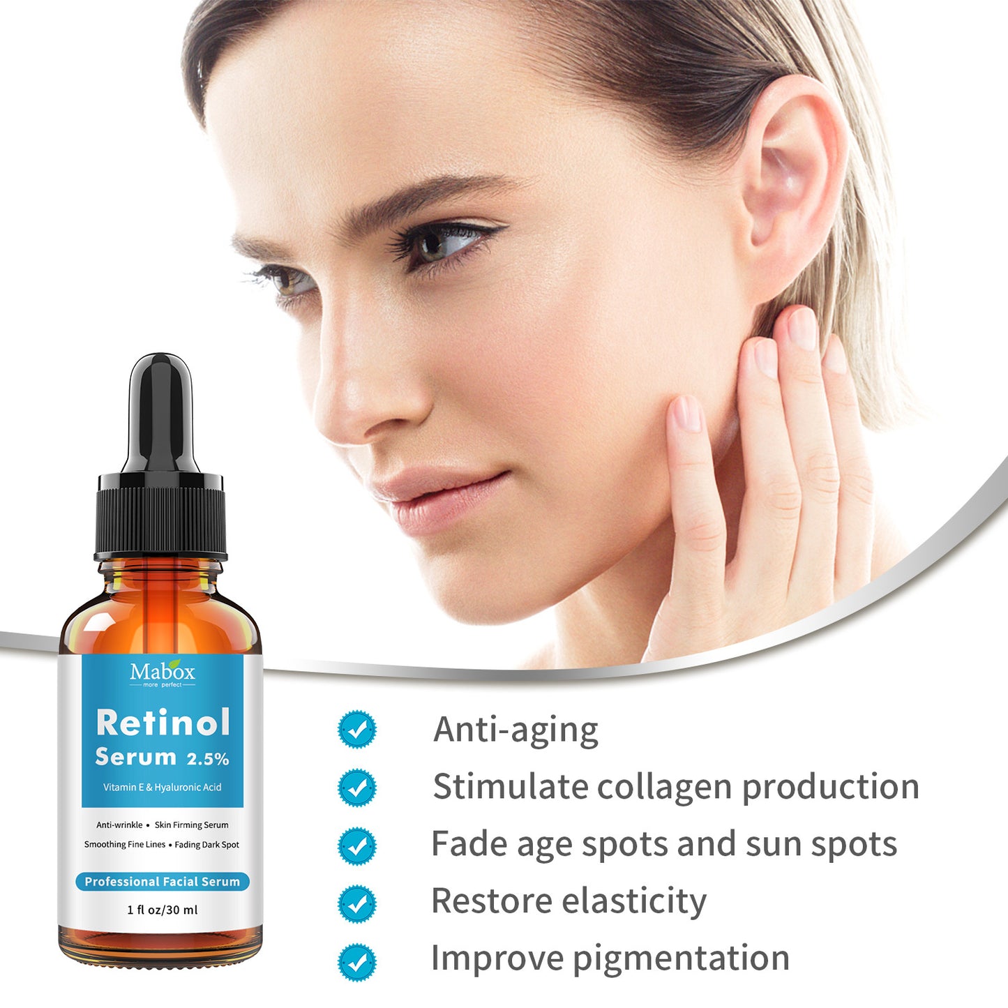 OEM & ODM Wholesale Retinol Liquid, Hydrating Lotion, Vitamin A Facial Essence Serum Manufacturer 307