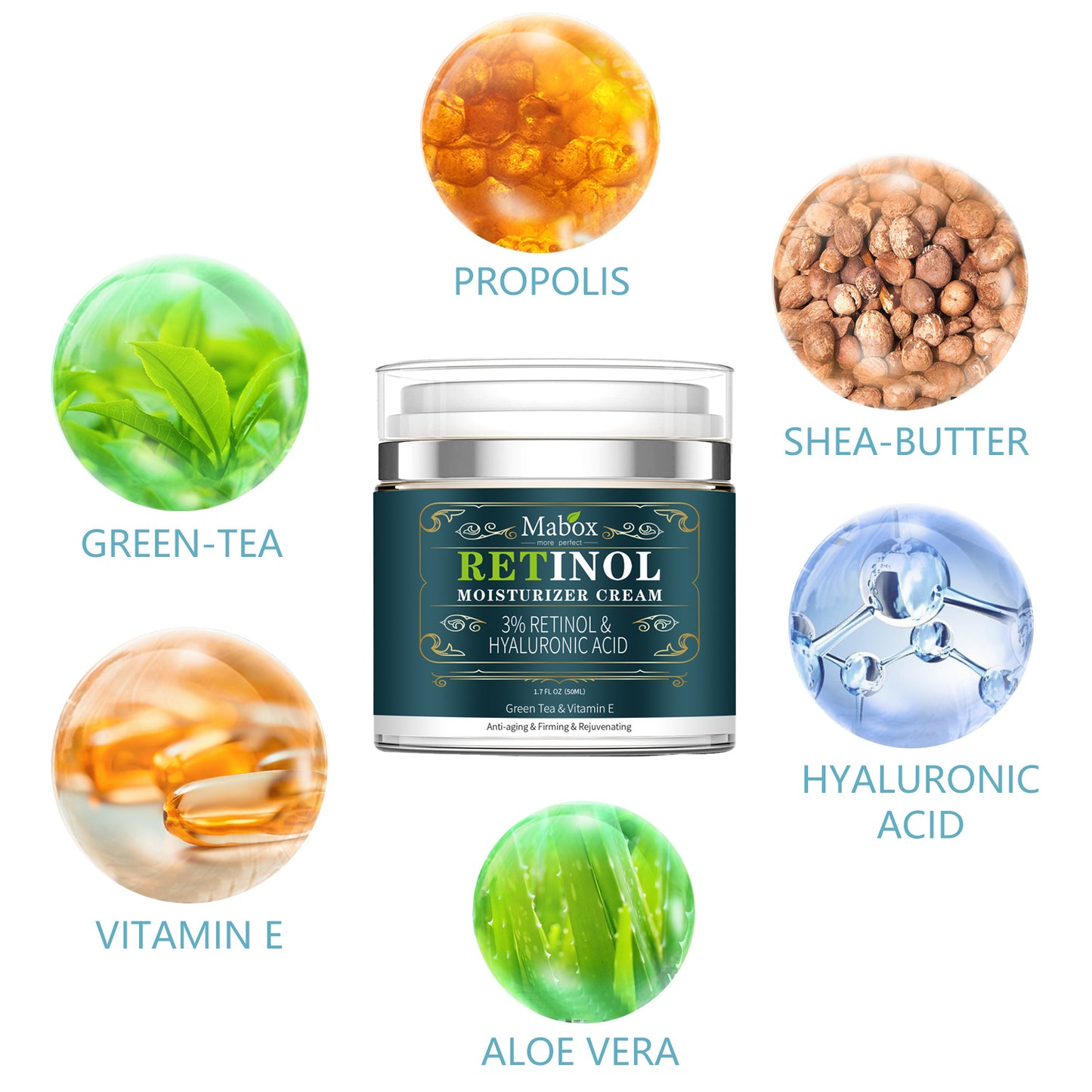 OEM Customized Wholesale Retinol Hyaluronic Acid Facial Moisturizer, Vitamin A Essence Cream 302