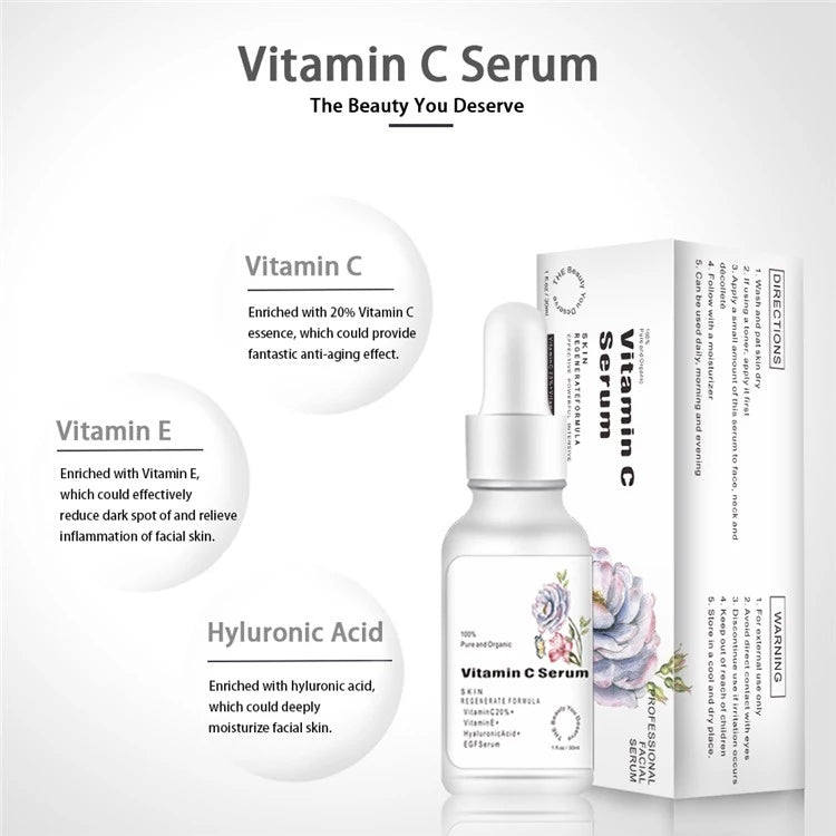 OEM Factory Whitening VC Essence Moisturizing Hydrating Facial Skin Care Vitamin C Original Liquid Serum 003