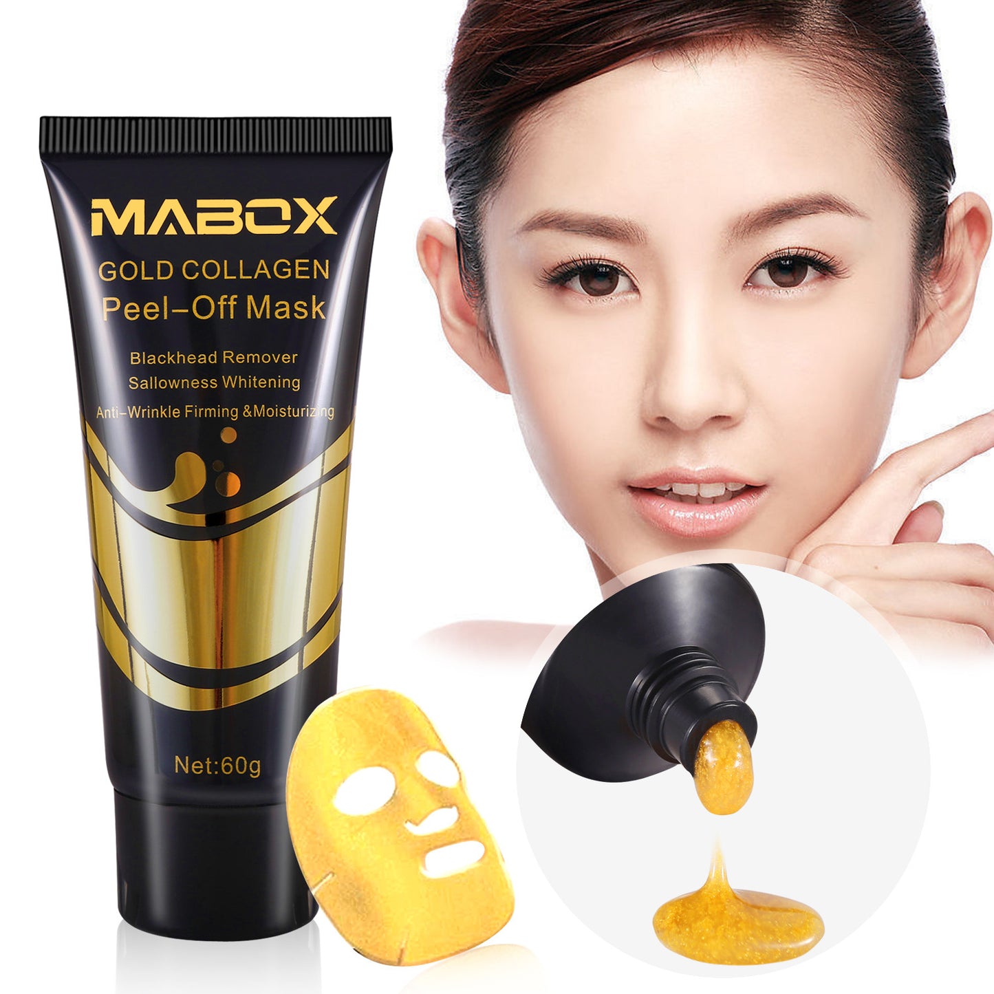 OEM & ODM Wholesale Gold Peel-Off Nose Mask, 24K Gold Mask, Facial Skin Care Mask 299