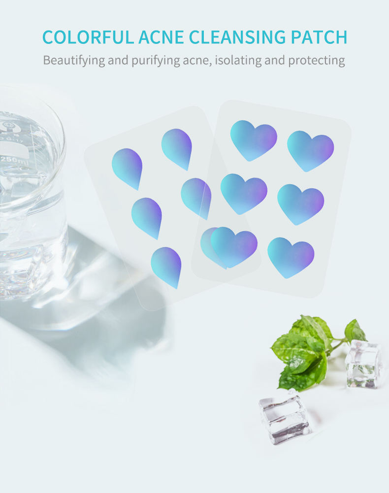 Colourful Fashion Designs Cute Half Moon Star Cloud Butterfly Flower Shape Shiny Laser Pimple Acne Patch