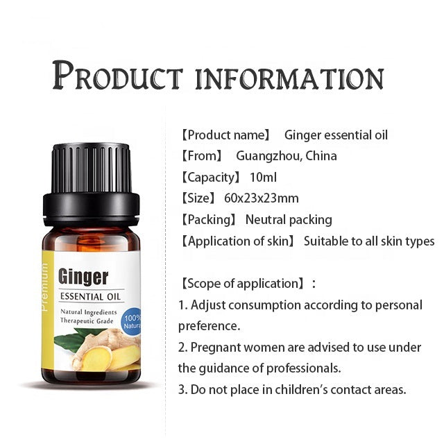 Wholesale Ginger Aromatherapy Essential Oil, OEM Essential Oils with Personal Label 067