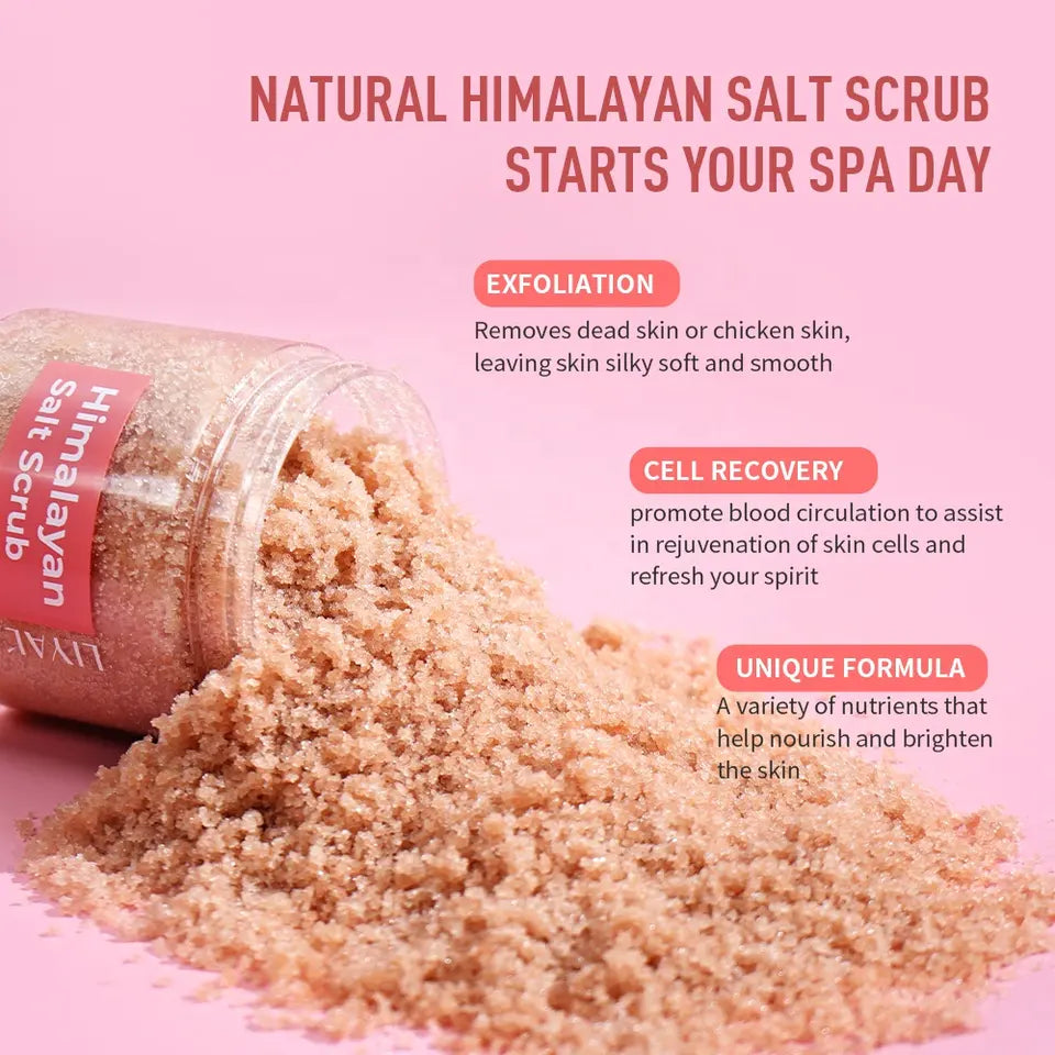 Private Label Himalayan Salt Scrub, Deep Cleansing, Brightening and Smoothing Body Skin Scrub Customization 158