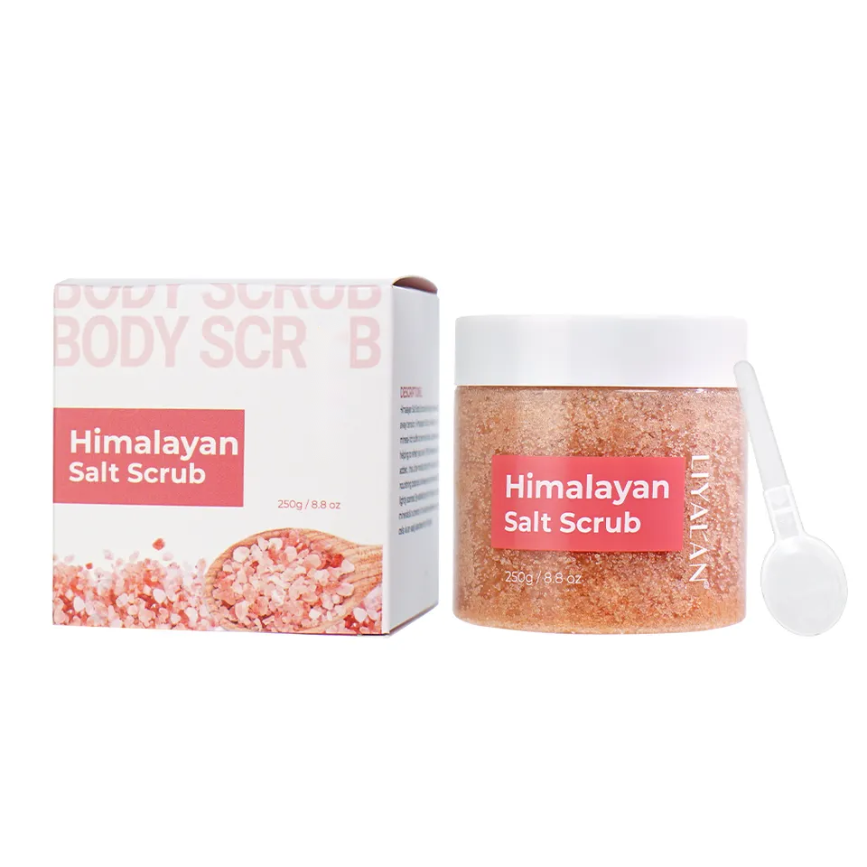 Private Label Himalayan Salt Scrub, Deep Cleansing, Brightening and Smoothing Body Skin Scrub Customization 158