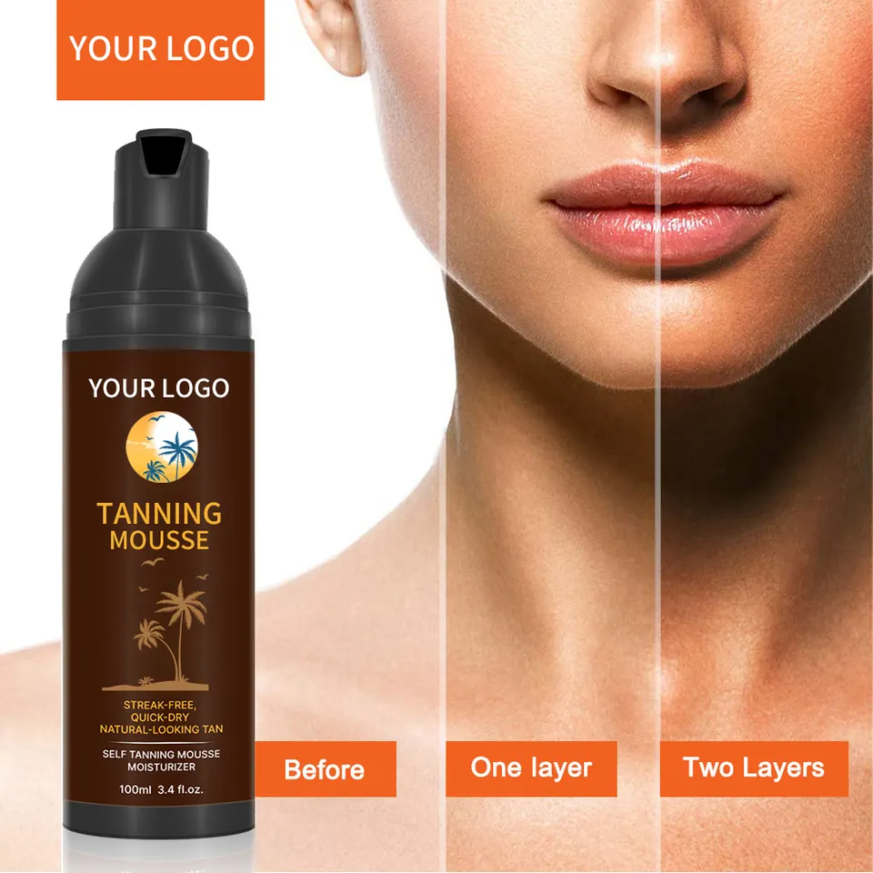 Customization Personal Sunless Tanning Lotion, Natural Bronzer Body Lotion, Tanning Mousse 030