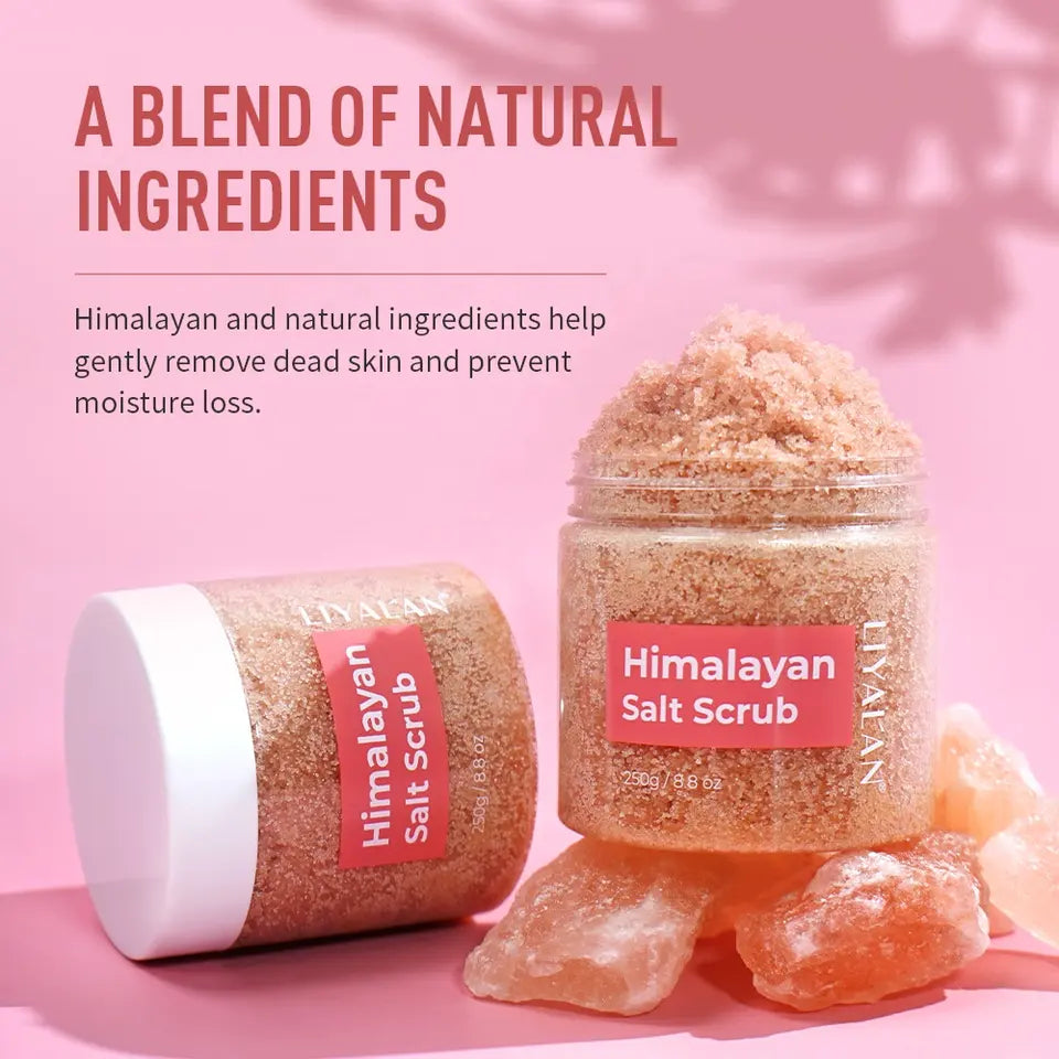 Private Label Himalayan Salt Scrub, Deep Cleansing, Brightening and Smoothing Body Skin Scrub Customization 158